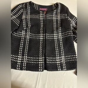Sweet sinammon Black and White Plaid Blazer
